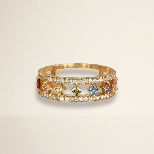 SPHÍNX GOLD INSCRIPTION RING