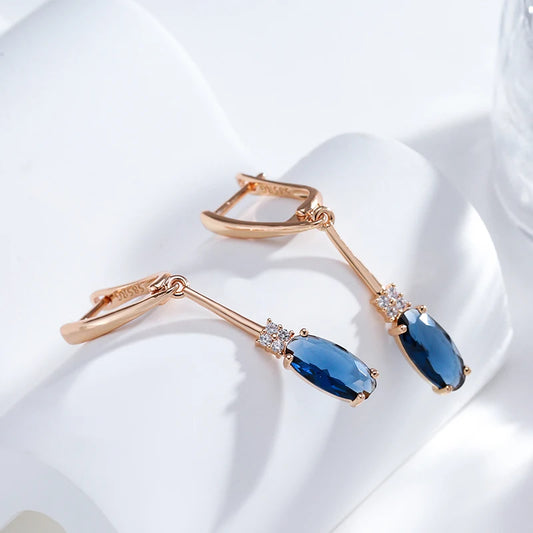 SPHÍNX GOLD & BLUE EARRINGS